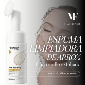 Espuma de Arroz + Cepillo Facial Bioaqua